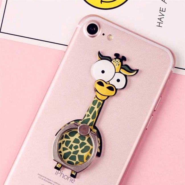 girafe melman madagascar bague support anneau pour telephone 360 degres phonebague specialiste3